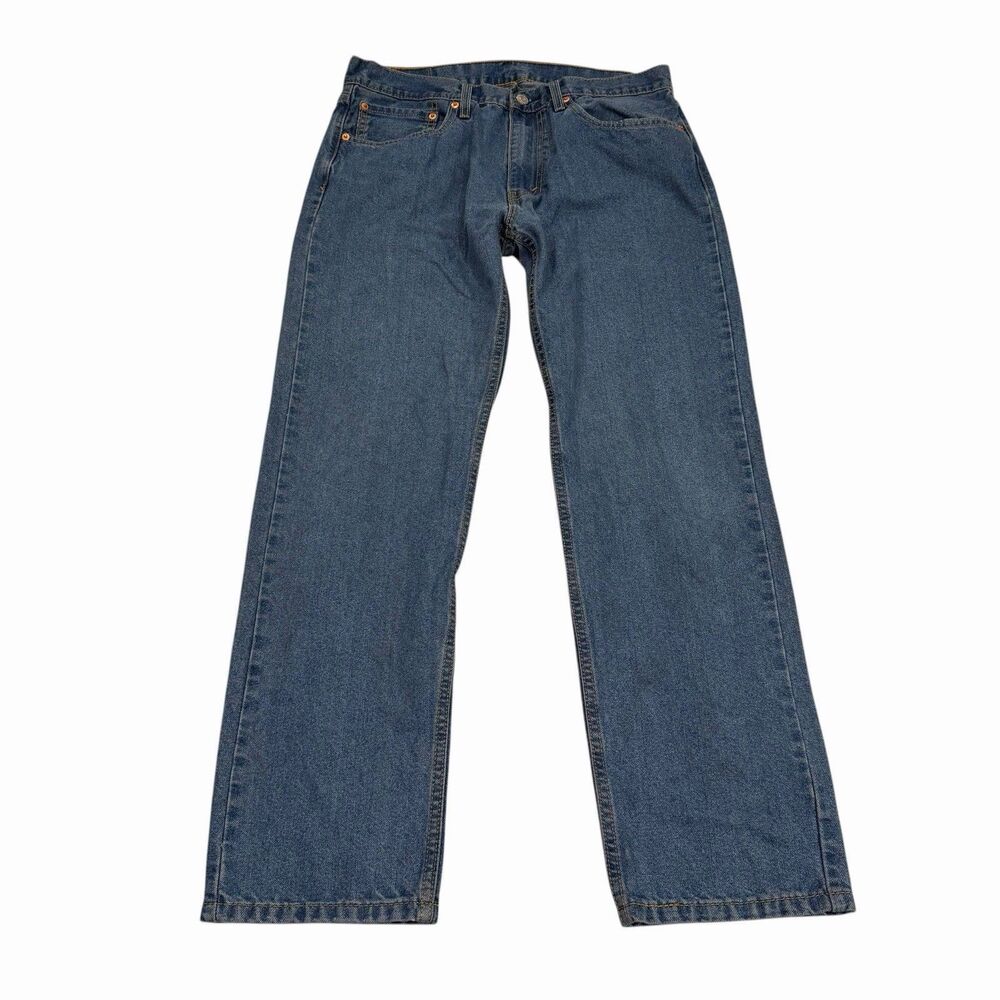 Levi's 502 Jeans Regular‎ Taper Stretch Denim Mens 34x32 Blue Medium Wash